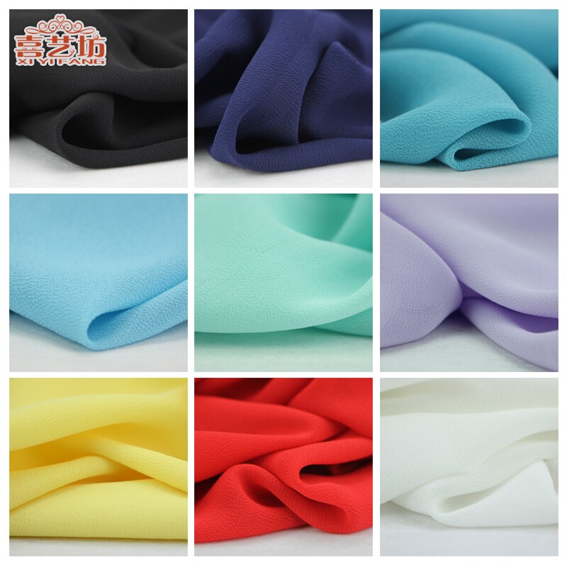Chiffon georgette cloth fabric, transparent Wedding Lining Chiffon Yarn Clothes DIY Chiffon Fabric