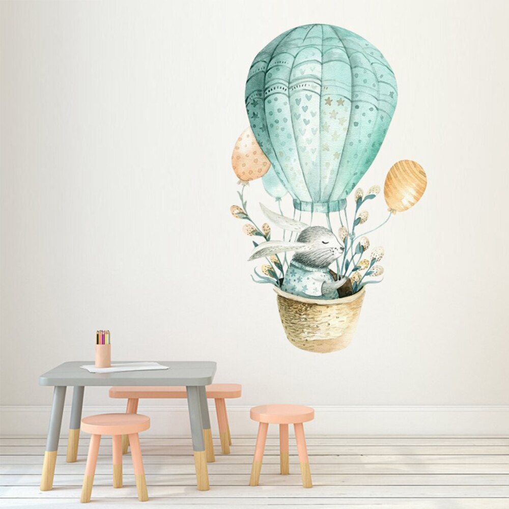 Air Ballon Cartoon Woonkamer Muurstickers Kinderkamer Babykamer Muurstickers Home Decoratie Vinyl Muurstickers
