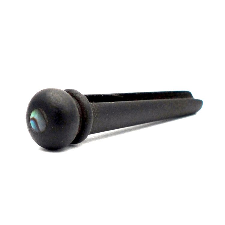 6 pcs ébène guitare acoustique fendue pont broche avec cercle en laiton Abalone Shell dots guitare pièces accessoires noir
