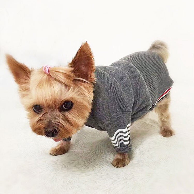 Hundetrøjer vinter varmt hundetøj strik kæledyrstrøjer til små mellemstore hunde mops chihuahua strik 11