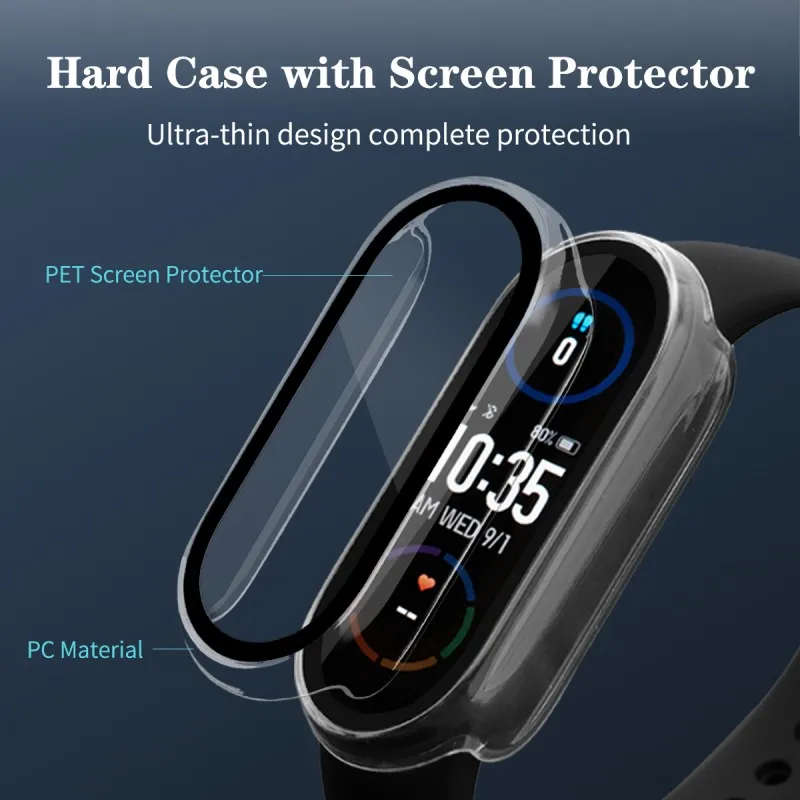 Funda de película de cobertura completa 3D para Xiaomi Mi Band 7 NFC 6 5 4 3 HD Protector de pantalla antiarañazos parachoques general para MiBand 7 6 5 4 Mi7