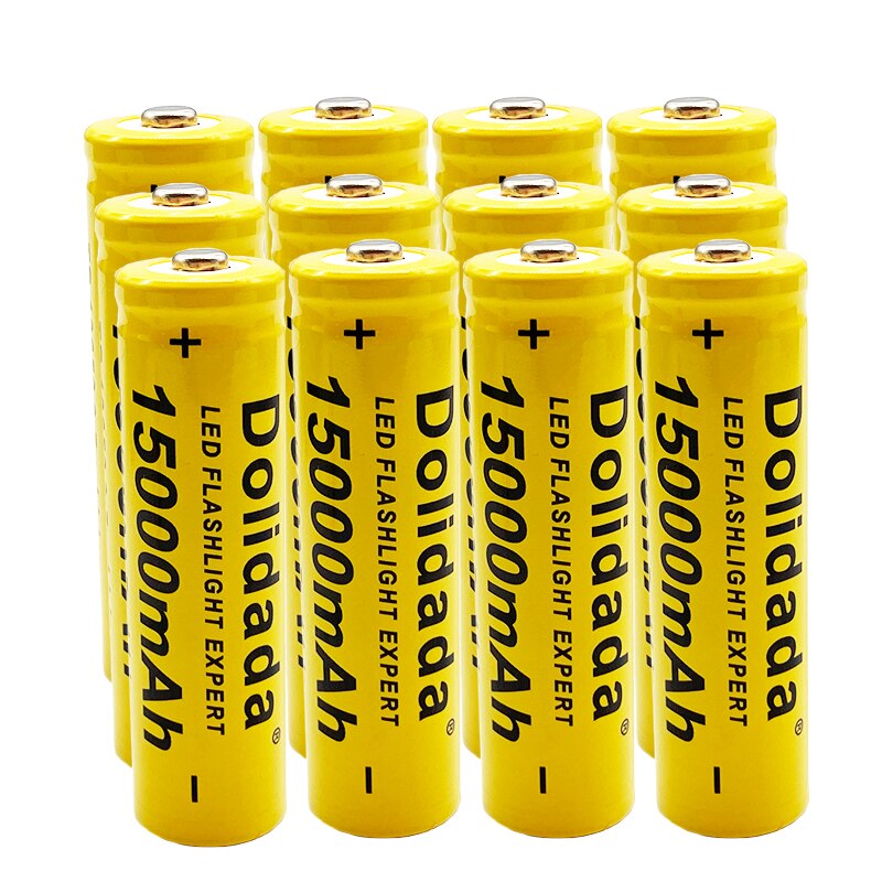 3.7V 15000 mAh 18650 lithium ion batteries Rechargeable battery For LED flashlight/Electronics