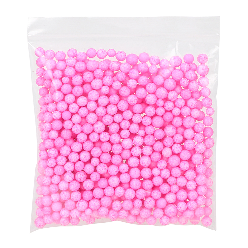 Niceyard 2000 stk mini perler kugle polystyren styrofoam krystal flaske dekoration farver dekorere 7-9mm plastik rundt skum: Lyserød