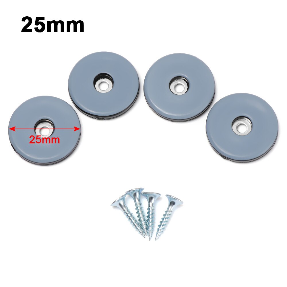 Tapis coulissant épais et doux, 8 pièces, facile à déplacer, base de Table pour meubles lourds, pieds de protection, tapis de sol Anti-abrasion avec vis: 25mm