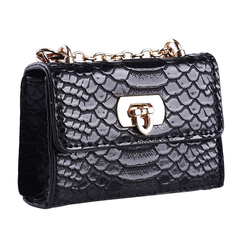 Mädchen PU Geldbörse Ändern Brieftasche Kinder Schulter Tasche Münze Tasche Kleinen Münzfach: black