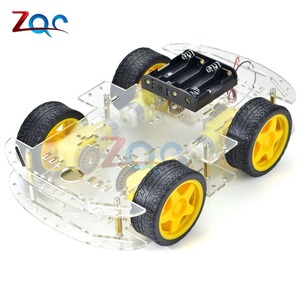 Smart Car Kit 4WD Smart Robot Car Chassis Kits met Speed Encoder en Batterij Box voor Arduino Diy Kit Robot kit Arduino Diy
