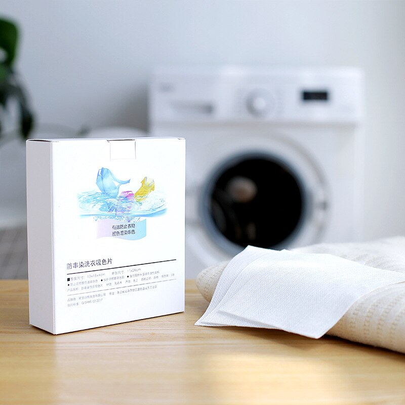 24 films colorés anti-coloration pour le linge, feuille de papier à lessive pour vêtements