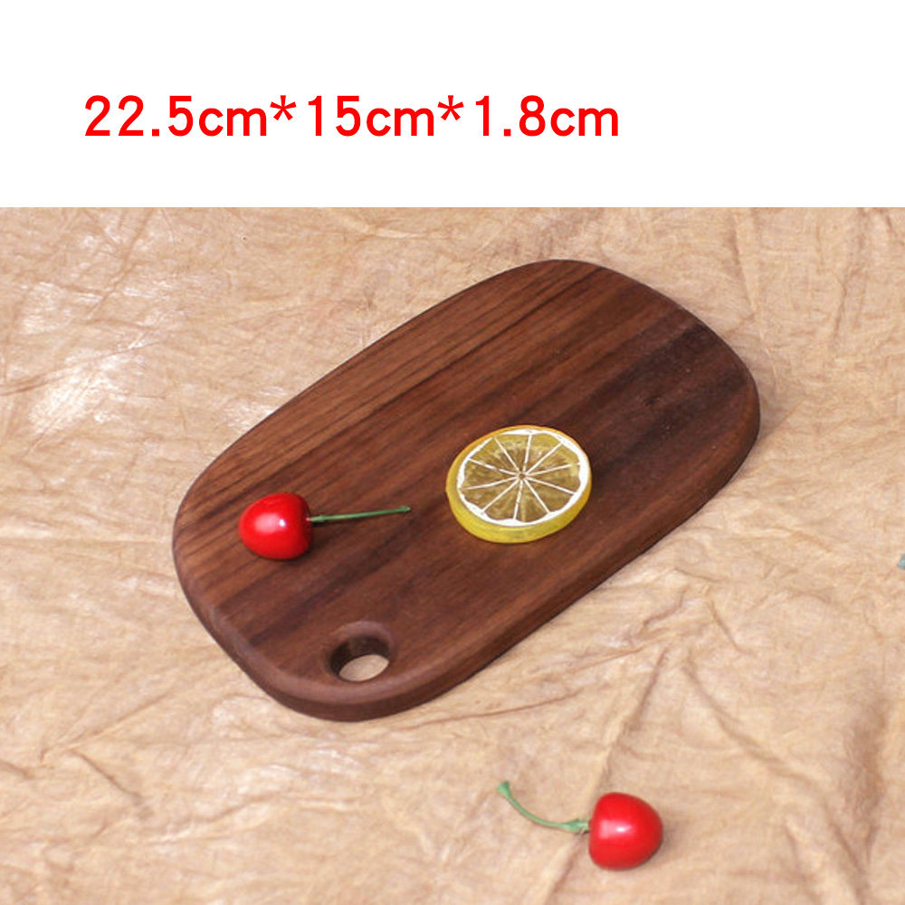 Black Walnut Chopping Blocks Kitchen Wood Food Plate Wooden Pizza Sushi Bread Whole Wood Tray Cutting Board No Paint: A