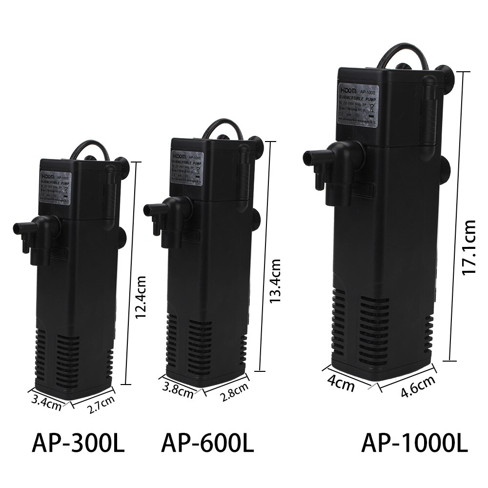 EU Plug Submersible Water Filter Pump Aquarium Fish Tank Oxygen Increasing Pump Low Level Water Turtle Tank Filter Pump Tool