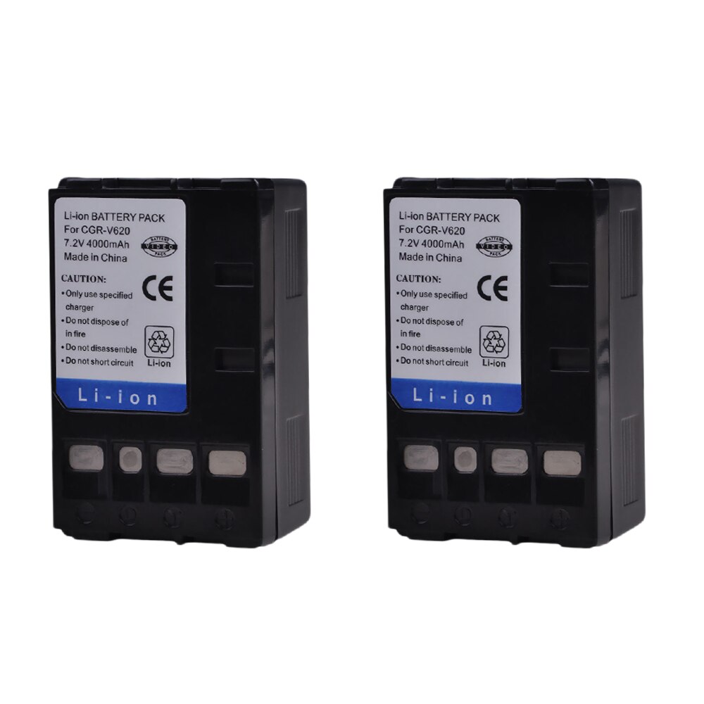 4000 mah cgr -v620 cgr  v620 cgr -v14s cgr -v610 v610 v620 batteri för panasonic nv -rx14 nv-rx18 nv-rx24 nv-rx27 rx37 rx18b rz10: 2 st