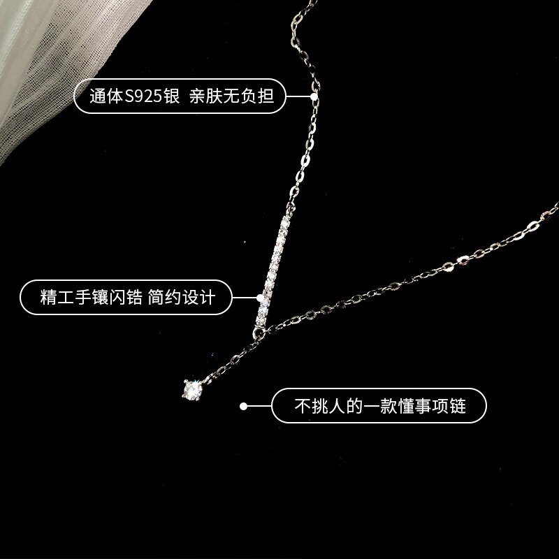 925- teiliges geometrisches choker-halsband aus sterlingsilber mit kurzer schlüsselbeinkette für damen, feiner schmuck