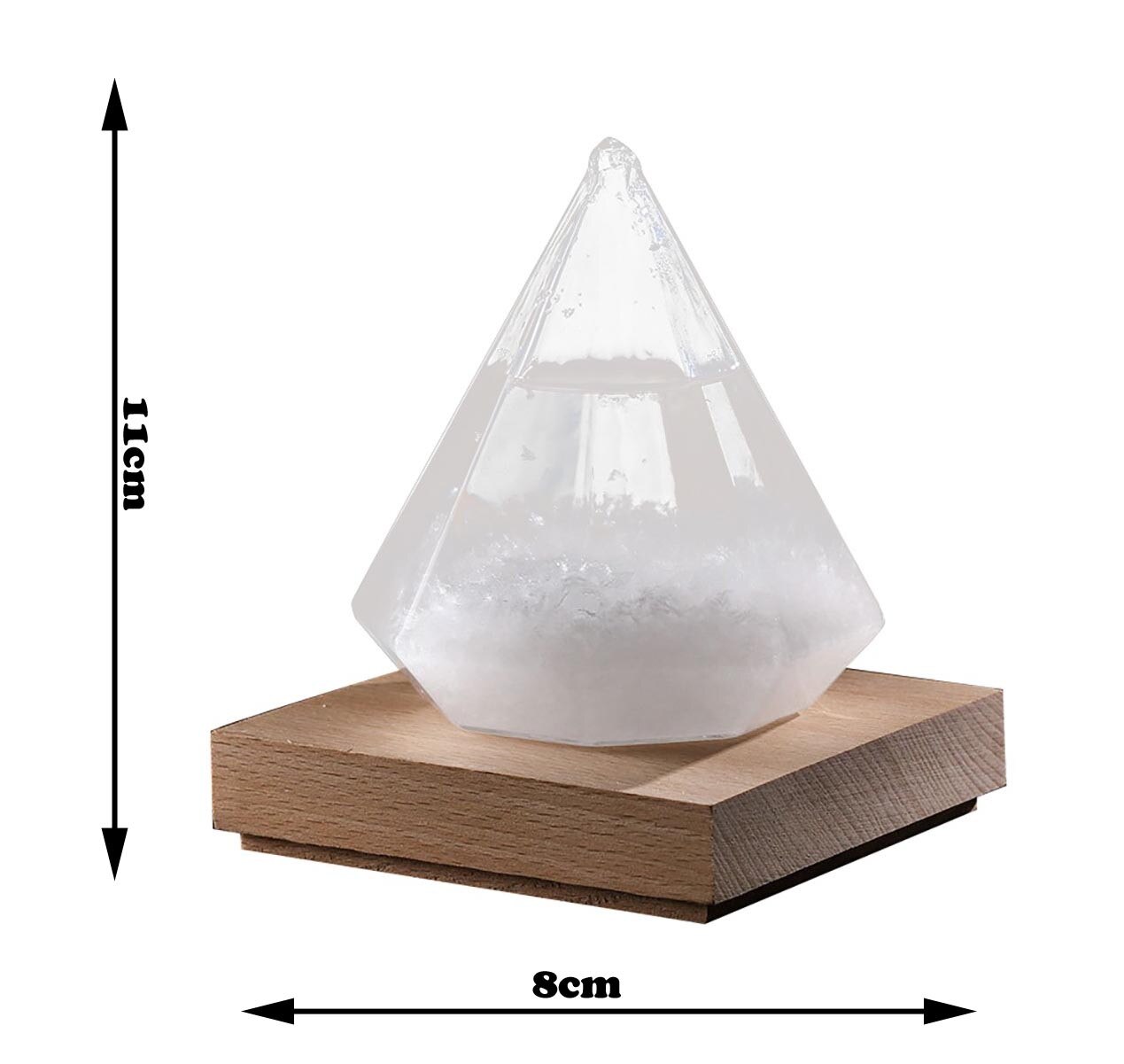 150ML Crystal Transparent Storm Glass Bottle Barometer Bottles Weather Forecast Stylish Desktop Water Weather Station #T2G: A
