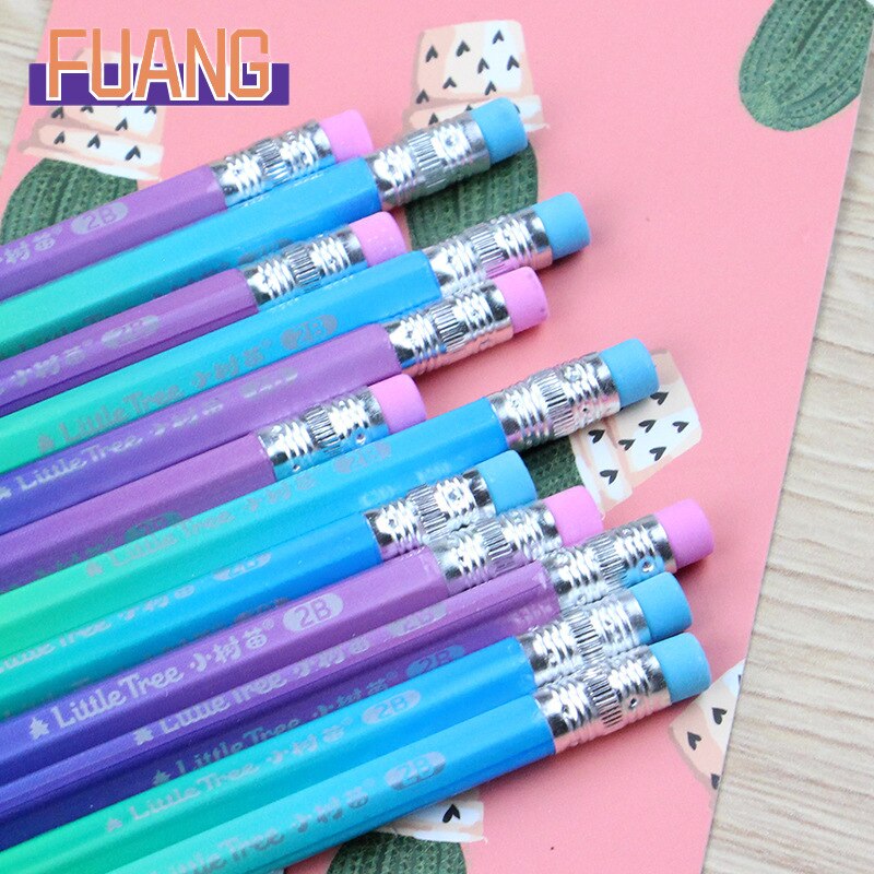 Fuang 12 Gradiënt Kleur Zeshoekige Staaf Hb Potlood Houten Potlood Professionele Schets Grafiet Potlood Student Briefpapier