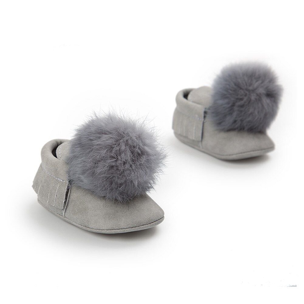 Bebé niños niñas zapatos bola antideslizante lindo zapatillas de invierno de bebé Niña Zapatos casuales zapatos: Gris / 0-6 meses