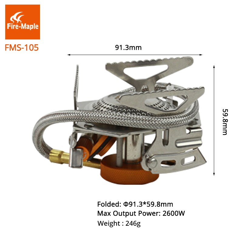 Fire Maple Gas Burners Gas Stove Outdoor Portable Compact Split Light Cooker FMS-105 2600W Camping Equipment Gas Furnace