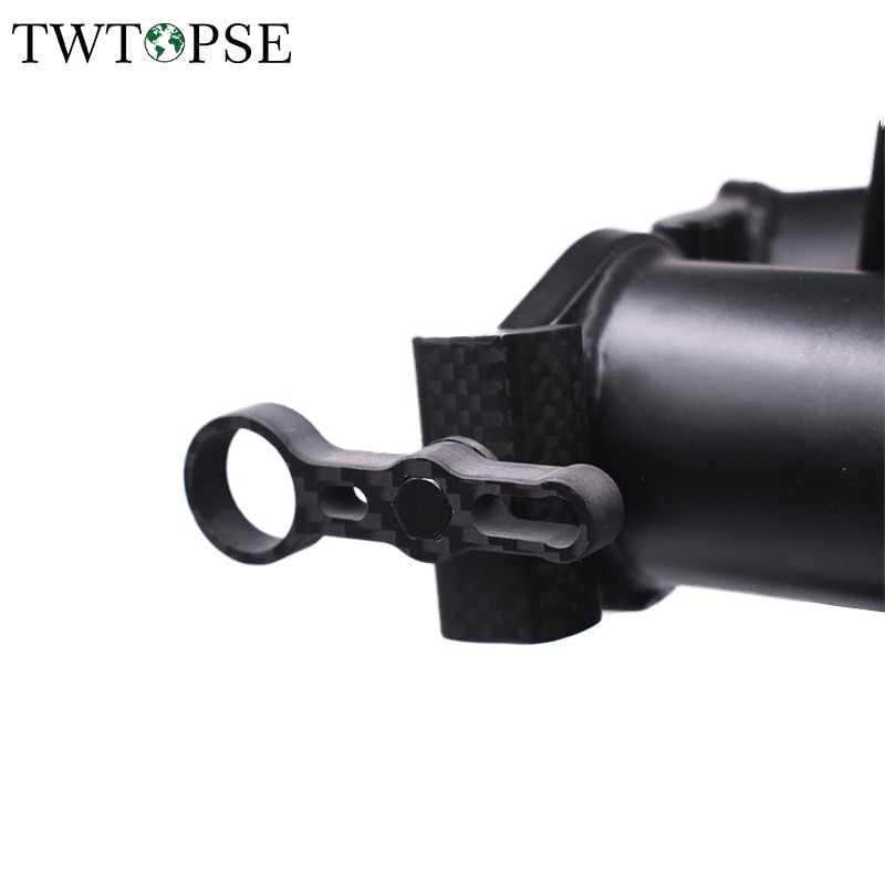 TWTOPSE Carbon Bike Clamp For Brompton Folding Bicycle Clamps Titanium Axle Hinge Lever Plate Hooks Lightweight 25.6g Parts