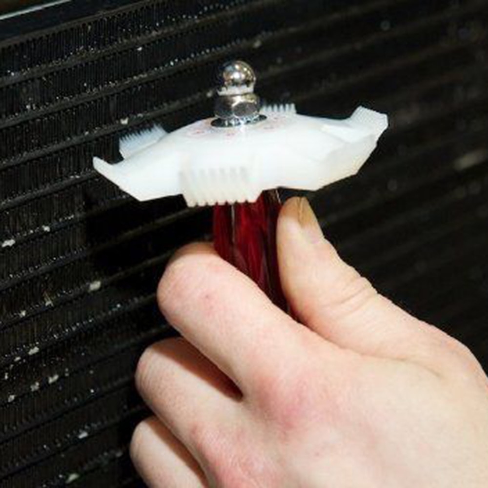 Kølerkam bilrensningsværktøj klimaanlæg kølerrens autodetaljering børste fordamper kondensator rive bilvask