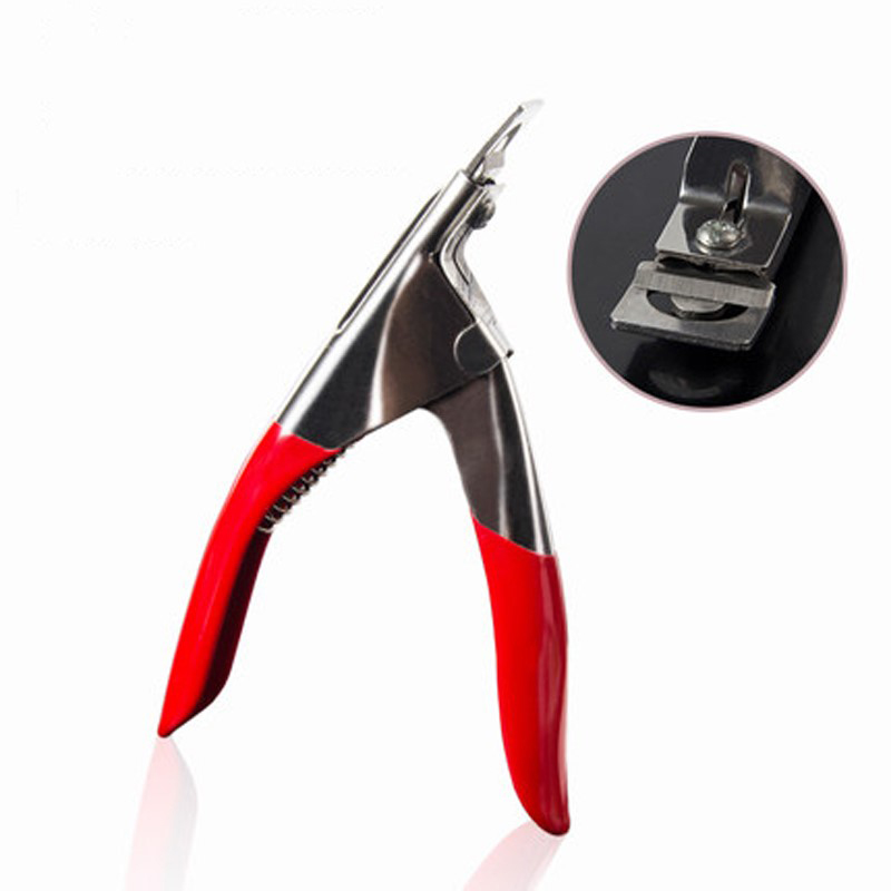 1 stks professionele nail art clipper speciale u-type valse tips rand nagelknipper roestvrij staal kleurrijke manicure nagel gereedschap j-1: Army Green