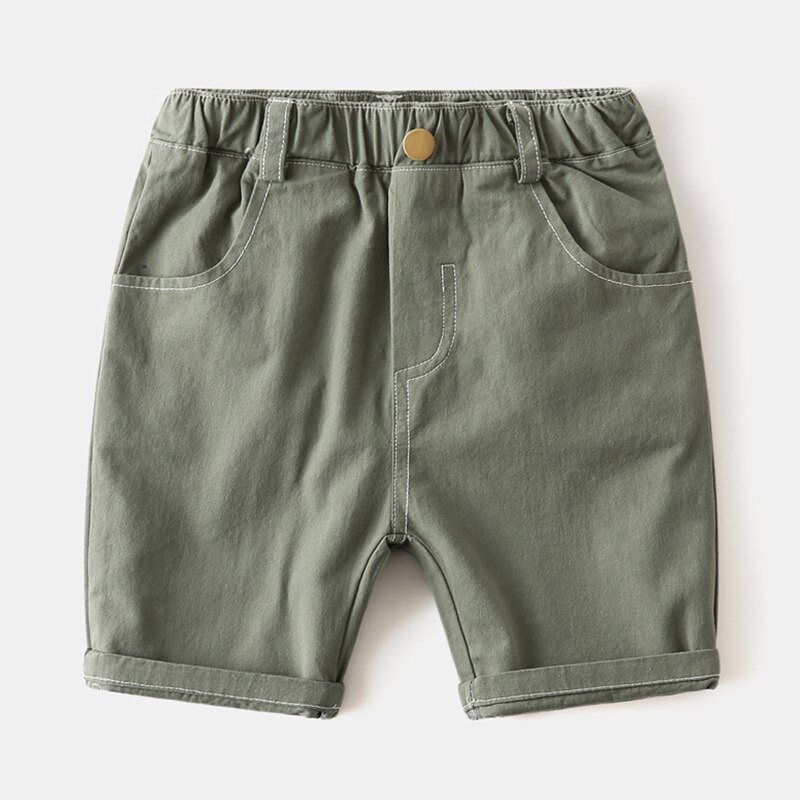 Pantalones cortos de verano para niños, ropa de playa informal, de algodón, transpirables, suaves, para Trousers2-10Years, novedad de: Verde / 2T
