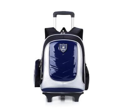 PU School Trolley backpack bag for boys kids wheeled Backpack for School Trolley bag On wheels for kids School Rolling Backpack