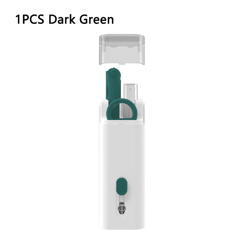 Kit de limpieza 7 en 1, cepillo limpiador de teclado de ordenador, bolígrafo de limpieza para auriculares, herramientas de limpieza de teléfono, juego de extractor de teclas: Rosa