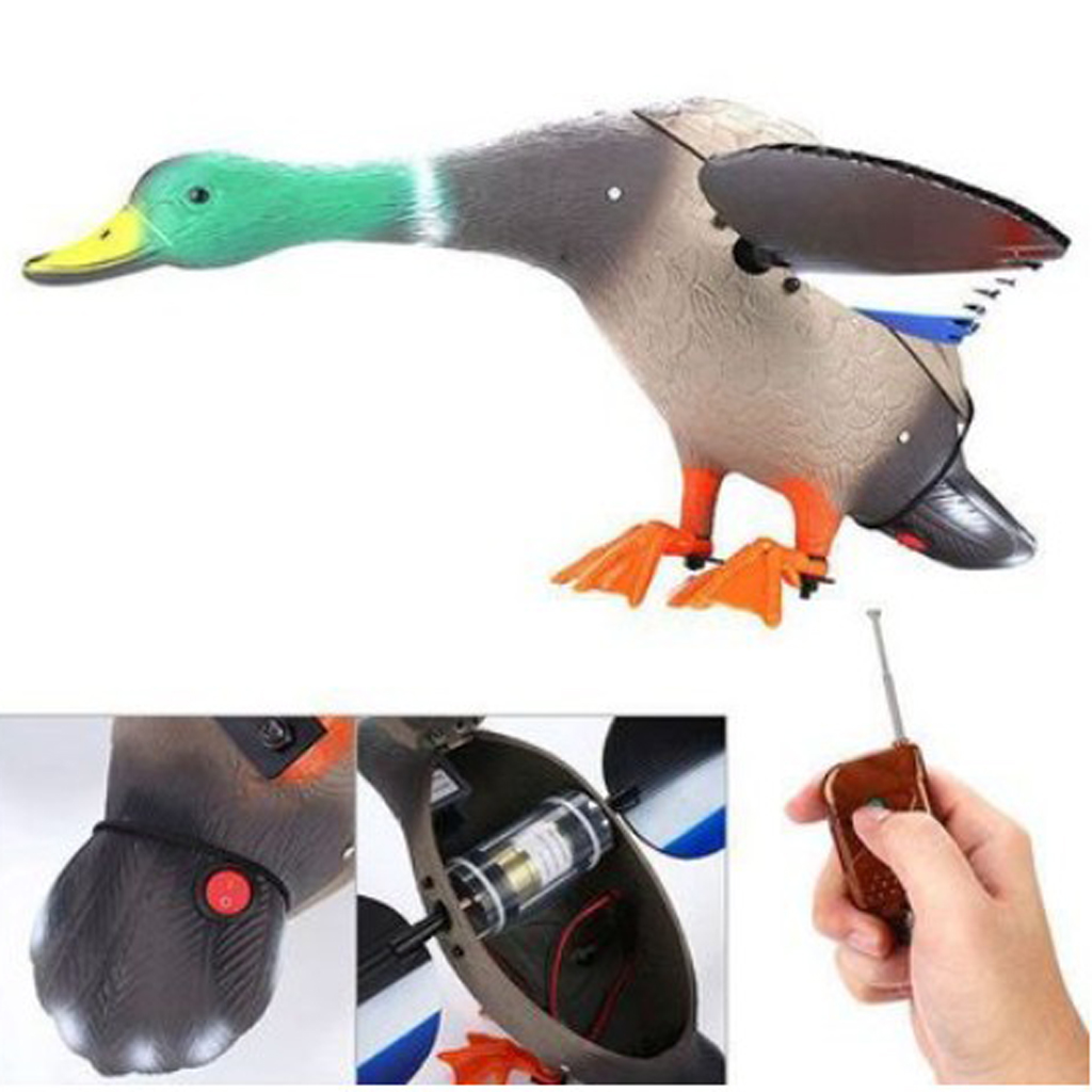 Canard volant électrique de , leurre de canard, canard, canard colvert, avec Support, télécommande, sarcelle, accessoires d&#39;ornement de pelouse