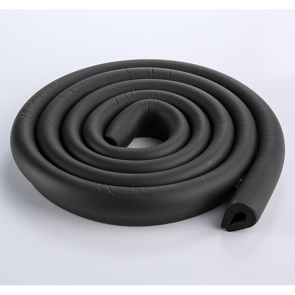 U Shape Children Safety Products 2M Baby Bumper Strip Baby Safety Corner Protector Table Edge Corner Guards Cushion Strip: Black