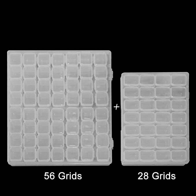 Stenen opbergaccessoire 56/64 roosters opbergdozen displaybox diamant schilderij kruissteek hars strass kralen container