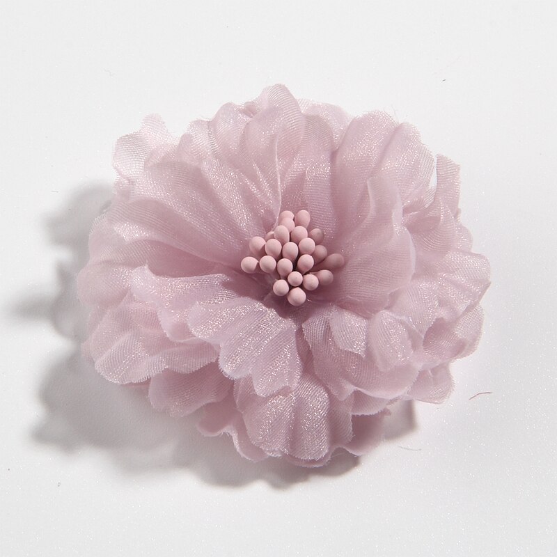 60PCS 5CM 2" Beauty Chiffon Artificial Hair Flowers Blossom With Matches For Bouquet Wedding Party Craft Home DIY Decoration