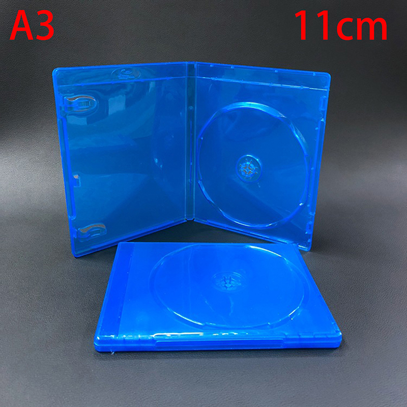 1pc plástico único/duplo/3/4 peças discos cd jogo caso capa engrossado cd dvd disco caixa de armazenamento protetora organizador: amarelo claro