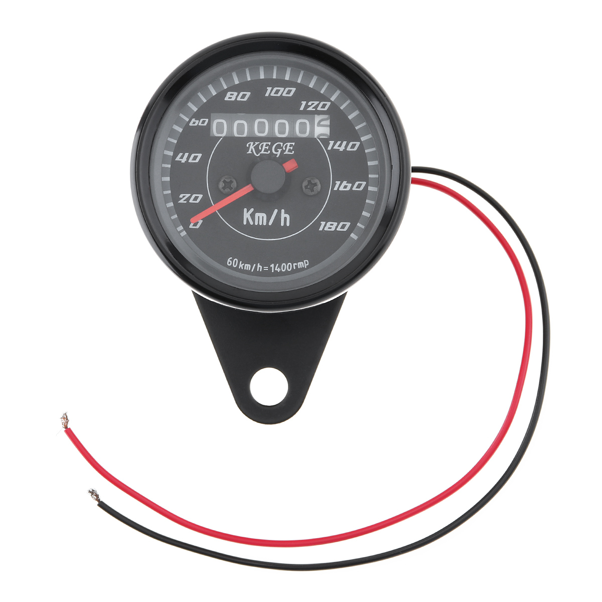 Motorcycle Speedometer Small Stainless Steel Retro Odometer Gauge 0~180km/h 12V LED Backlight Tachometer Set Instrument