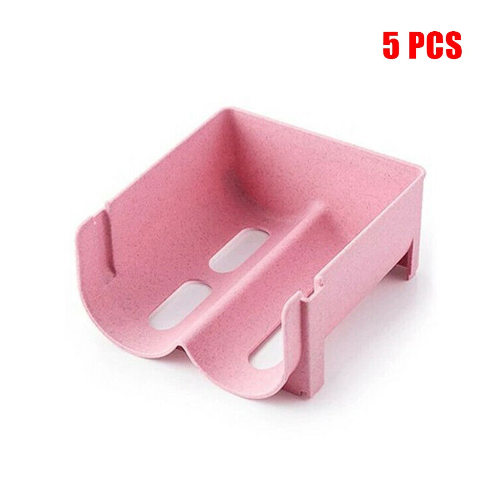 5 sztuk wieżowych robić oszczędzenia miejsca lodówka szafka napoje puszki przechowywania stojak taca uchwyt LHB99: różowy