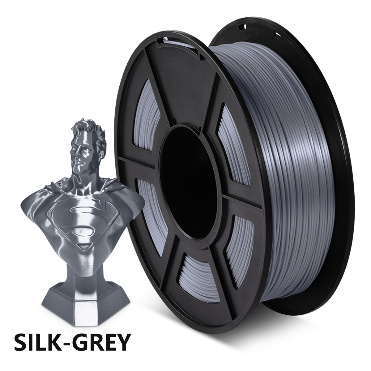 3D Printer Filament DIY SILK Filament Yellow SILK 1kg 2.2 lbs 1.75mm per roll for 3D printing Refills: SILK GREY