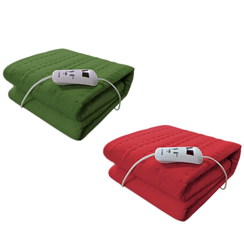 Plush Heating Electric Blanket With Automatic Switch-Off Blanket Timer Function 4Temperature Levels EU Plug