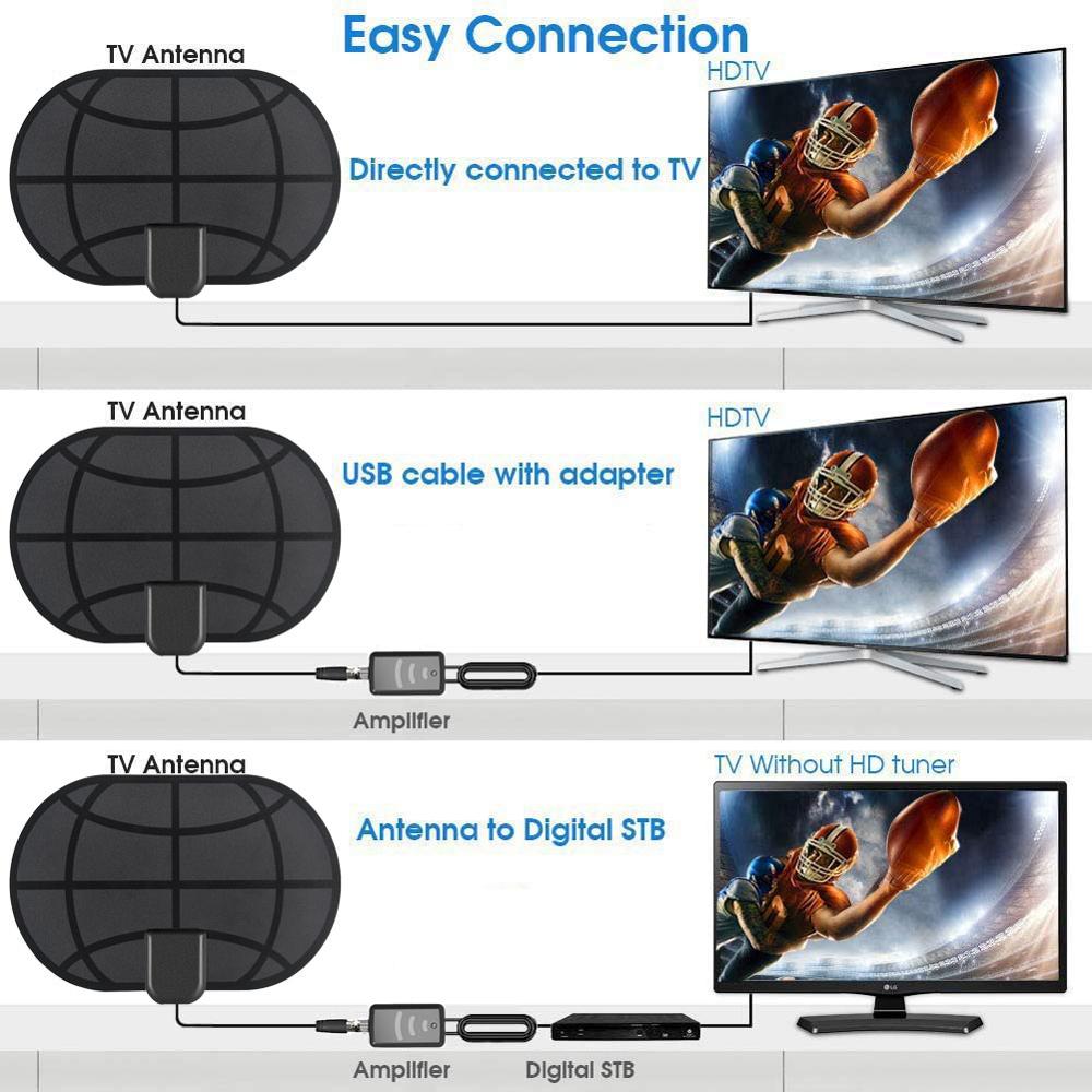 antena de tv TV Antenna with Amplifier Free Digital 1080P HDTV 4K Indoor Amplified antena tv digital