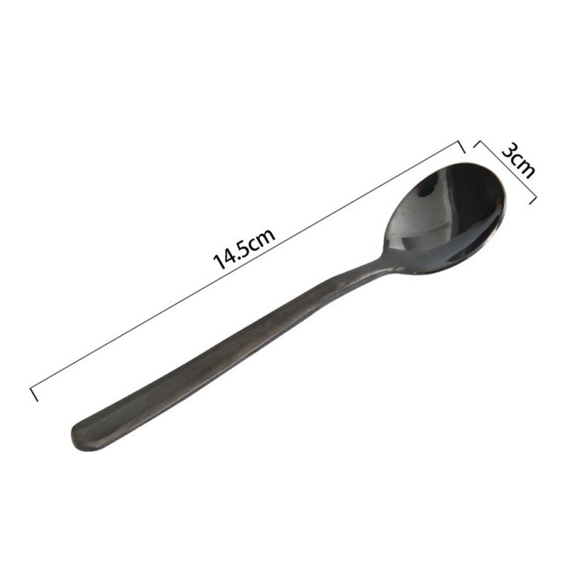 Tea Spoons 304 Stainless Steel Tableware Cutlery Unique Gold Small Dessert Spoon Silver Mini Coffee Scoop Ice Cream Spoon 1: A4
