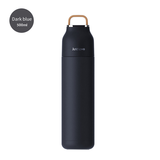 500ml kaffee-reisebecher, edelstahl-thermosflaschen, vakuumflaschen, thermobecher mit großem fassungsvermöGen, isolierter becher für: Blau