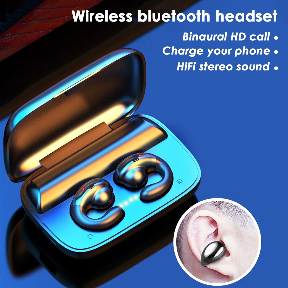 S19 Super Mini Bone Conduction TWS Plus Bluetooth 5.0 Handsfree Wireless Earphones Sport Earbuds For xiaomi huawei iphone