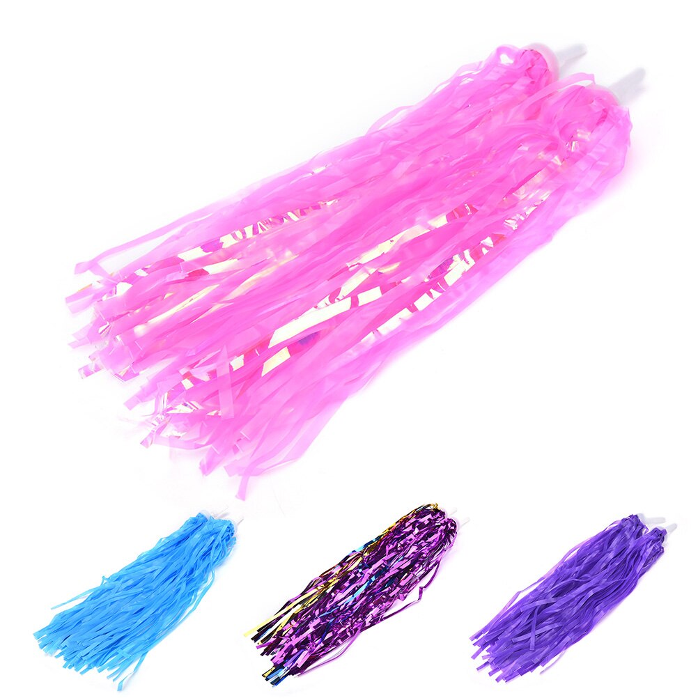 1 Pair Bicycle Handlebar Tassels Kids Scooter Tricycle Handlebar Grips Tassels Bike Handle Grips Decoration PE Streamers