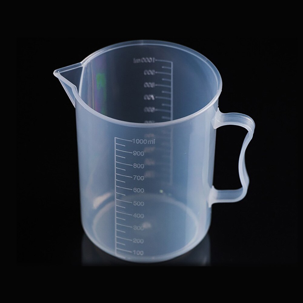 Taza medidora transparente de plástico 1000/2000/3000/5000ml capacidad líquido hidropónico fácil cómodo de medir: 1000ml