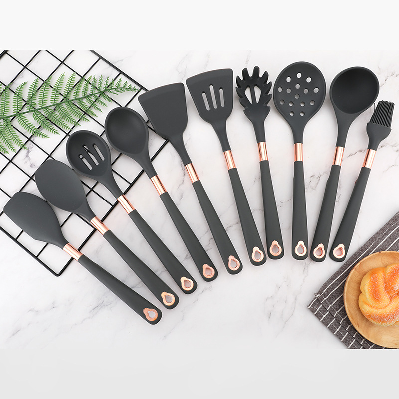 Silicone Kitchenware Set Heat Resistant Cookware Non-Stick Utensils Cooking Gadget Kitchen Accessories Baking Tools With Storage