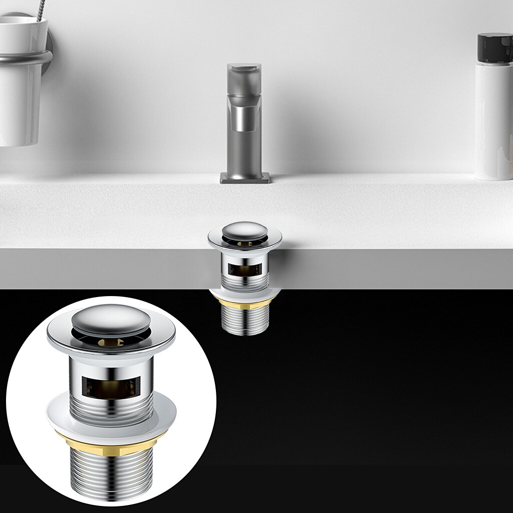 Sink Drain Stopper Bathroom Drain Stainless Steel Anti-Clogging for Vessel Sink Lavatory Vanity Sink Drain