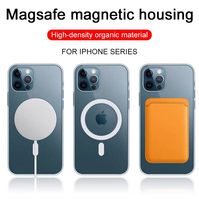 Offizielle MagSafe Magnetische fallen Für iPhone 12 Profi fallen Luxus Flüssigkeit Silikon Abdeckung Für iPhone 12 Profi Max Mini fallen Sanft klar