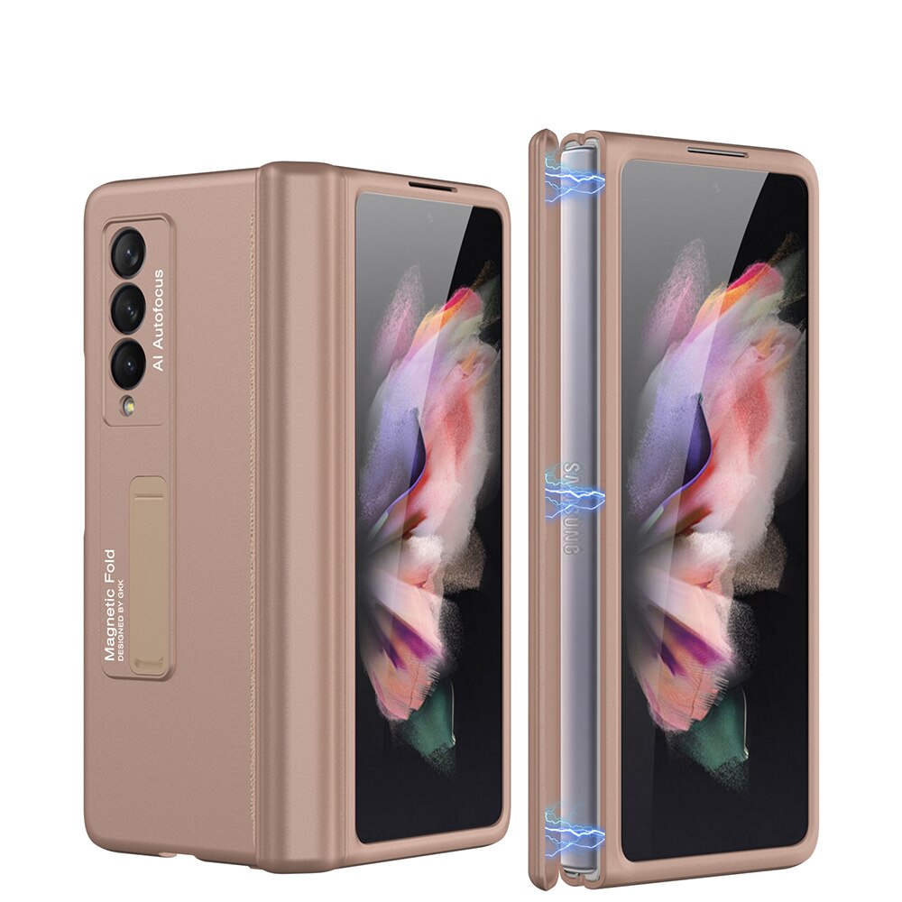 Gkk Magnetische Frame Plastic Case Voor Samsung Galaxy Z Vouw 2 3 5G Stand Alle-Inbegrepen Hard Cover voor Samsung Z Vouw 2 3 5G Case: Galaxy Z Fold 2 5G / Color 5