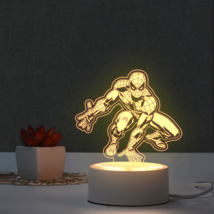 Anime and game-style night light decoration table lamp: Spiderman