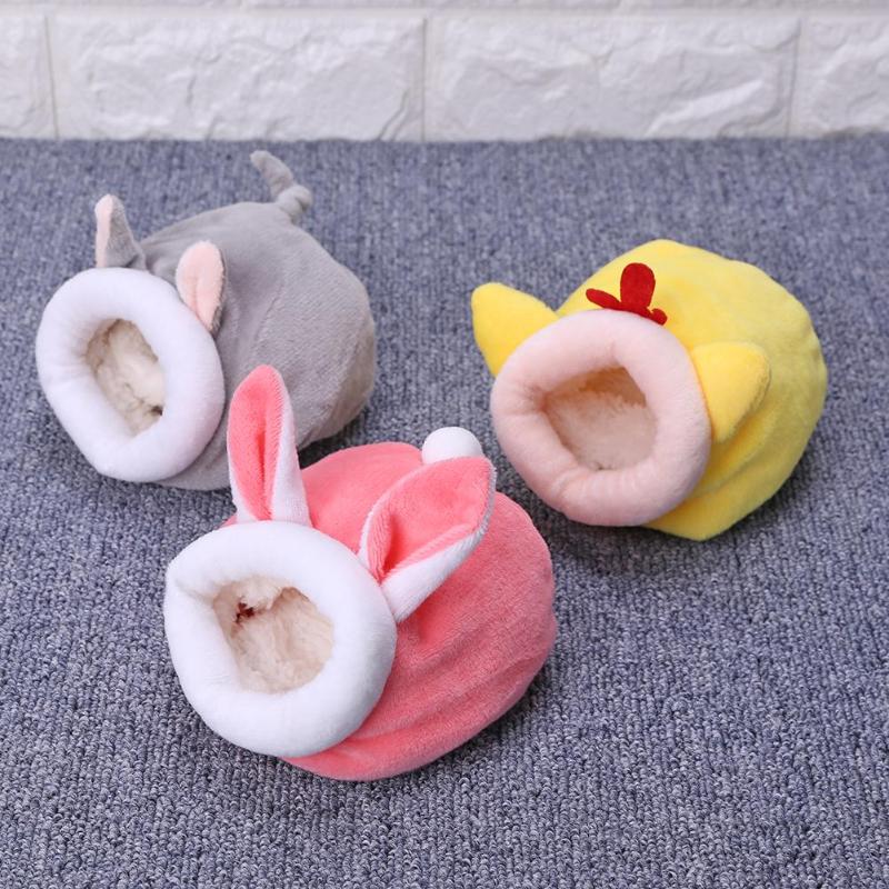 Søt mini kjæledyr sovehus plysj varm hamster seng til marsvin hamster reir reir kennel matt sove senger