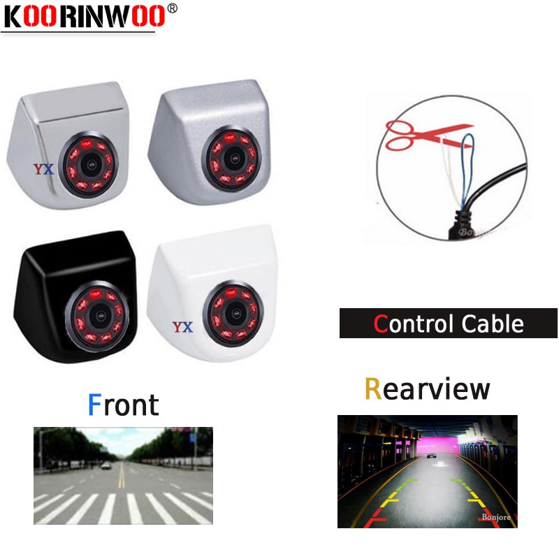 Koorinwoo Ccd Hd Switching 8 Infrarood Verlichting Auto Achteruitrijcamera/Front Vorm Camera / Side Cam Back Up parkeerhulp Video