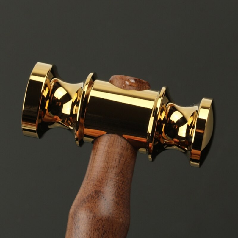 18K Gold Plated Hammer for Lawyers and Courtroom Judges Exquisite Justice Costume Accessories Props Corrosion Protection