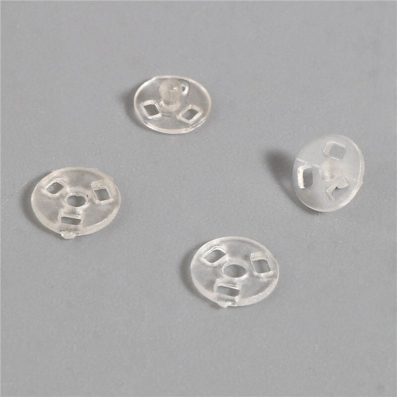 30 Sets (2pcs/Set) Plastic Snap Fasteners Press Button Stud Sewing Accessories For Clothes Doll Making Round Hidden Button 4mm: Transparent