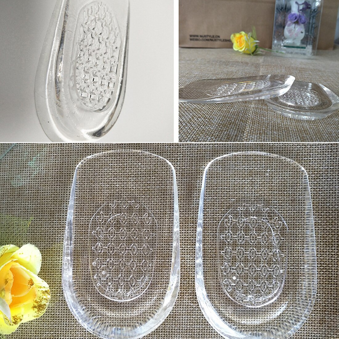 1 paar voetkussentjes, kussentje hielkussentje, siliconen gel inlegzolen, kussentje achter voor ondersteuning, hielpijn, gezondheidszorg